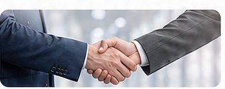 Business partnership handshake